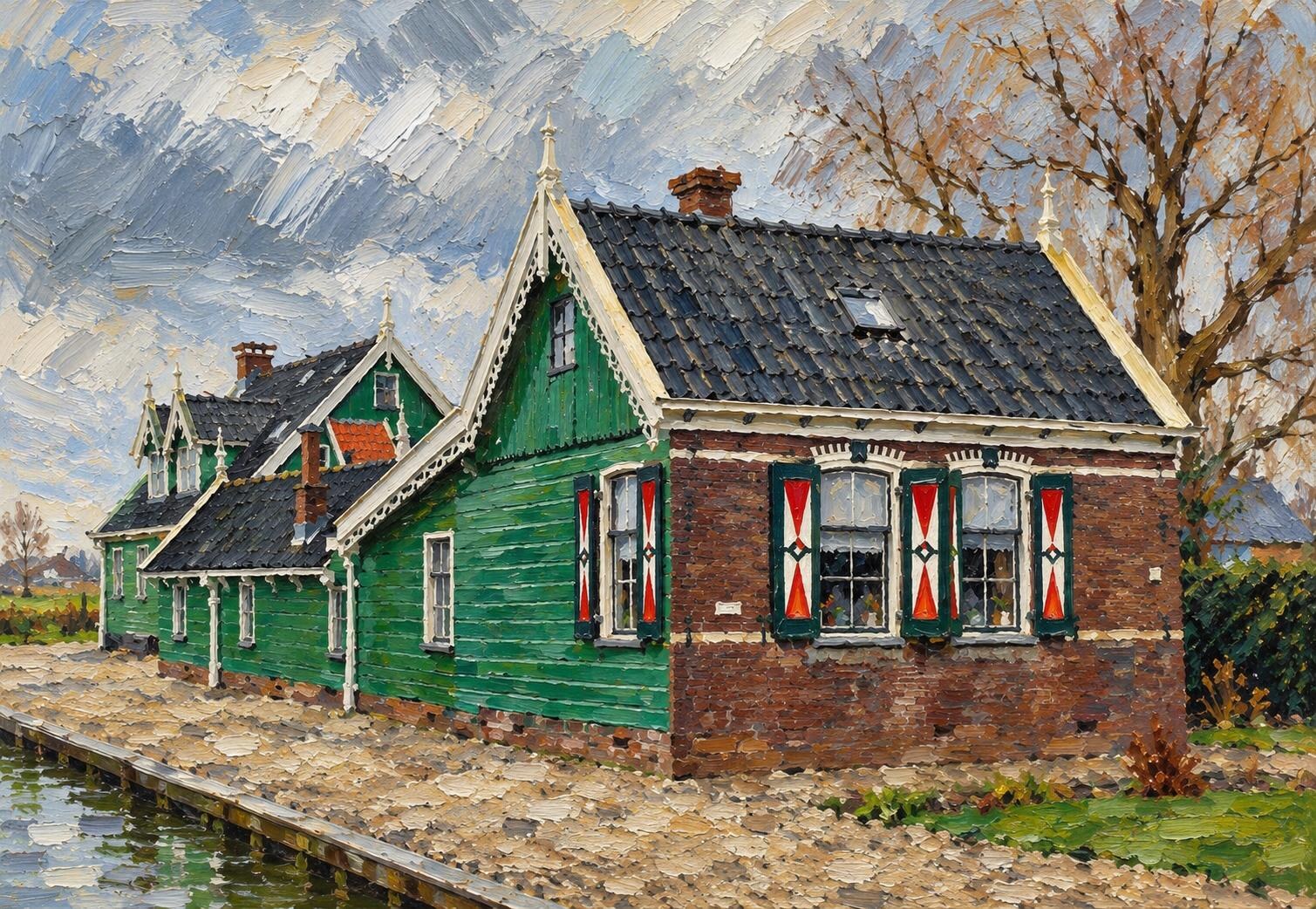 Schilderachtig beeld van Het Grietje Tump Museum in Landsmeer